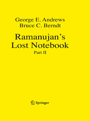 cover image of Ramanujan's Lost Notebook